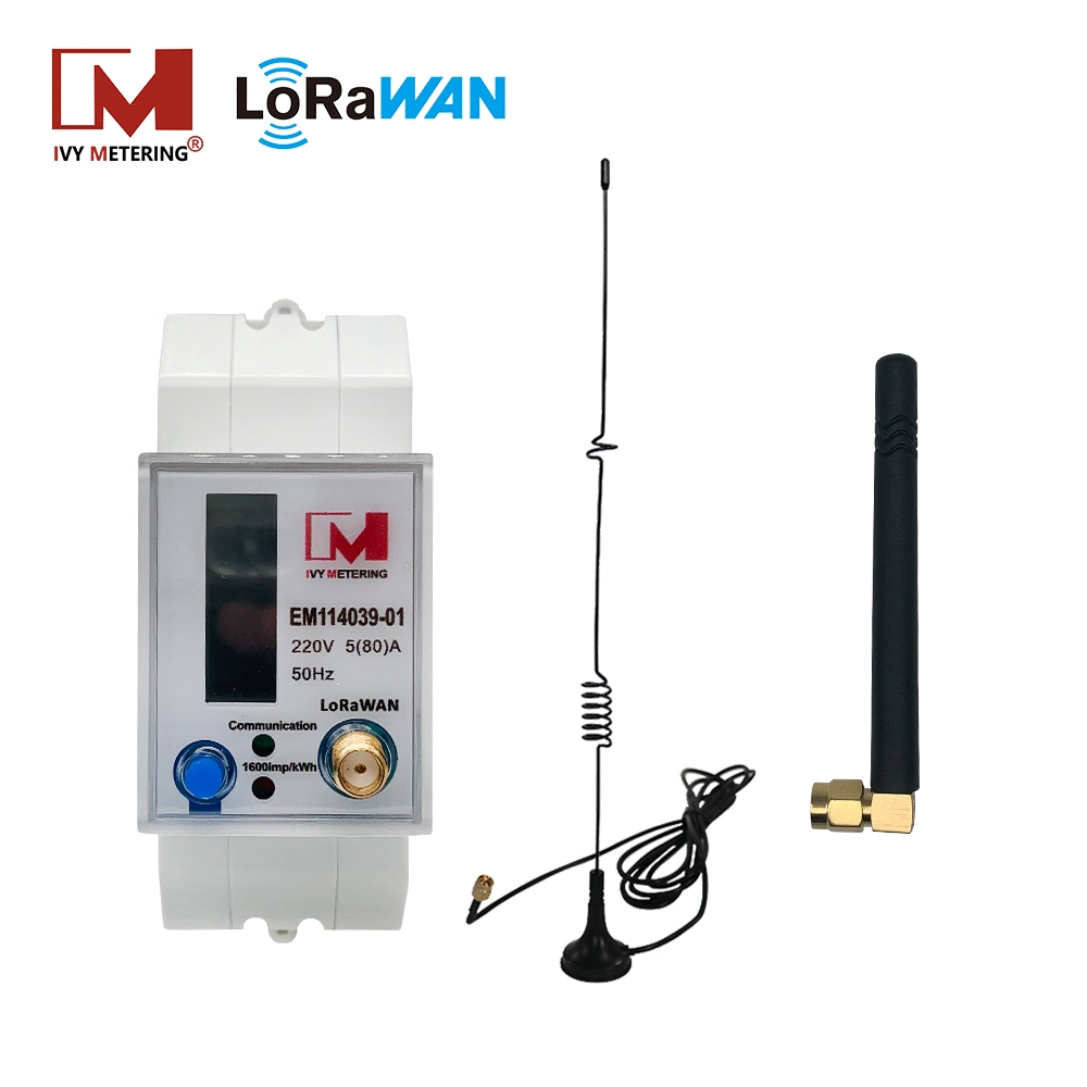 EU-868MHz Wireless Lorawan Medidor de energía eléctrica con la antena