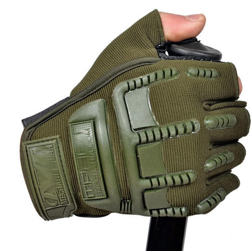 Custom Printing Fashion Cut-off Finger Protective Tactical Gloves Motorcycle Gloves