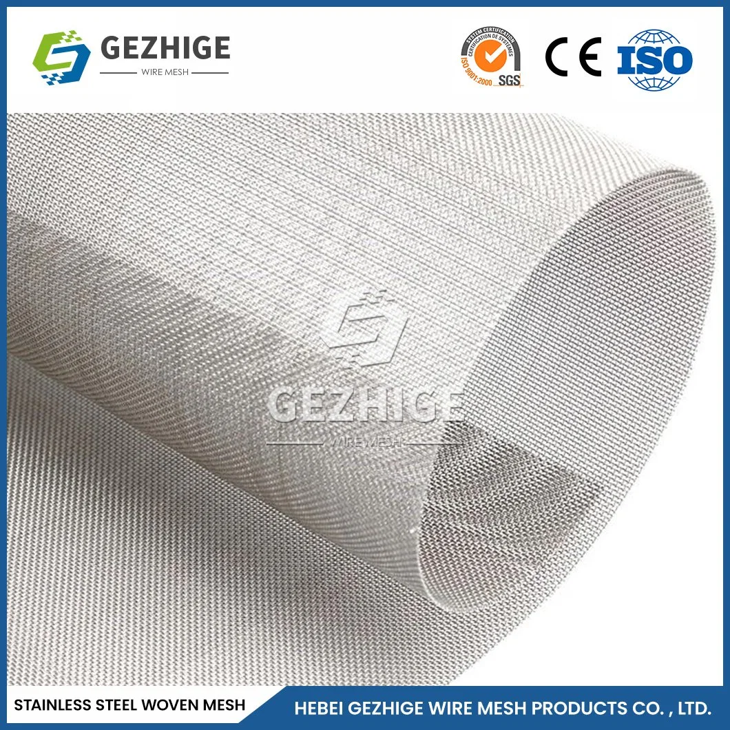 Gezhige Stainless Steel Bug Screen Mesh Factory China Stainless Steel Grill Oven Tray BBQ Wire Mesh 304 Material Weave Stainless Steel Wire Mesh