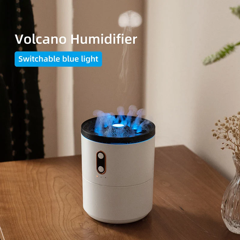 Jellyfish Electric Aroma Diffuser Mist Maker Volcano Flame Humidifier Diffuser Ultrasonic Essential Oil Humidifier Volcano Air Humidifier