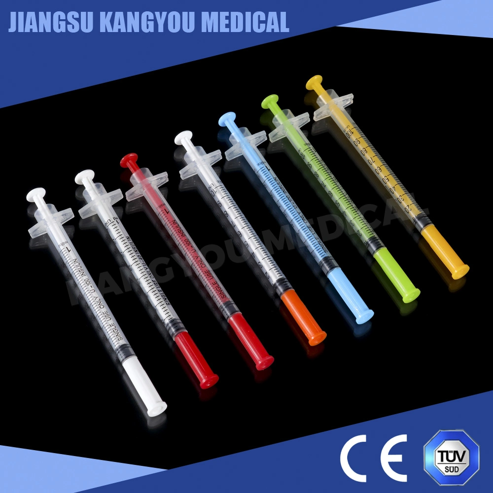 Hot Selling 3 Part Disposable Insulin Syringe with Needle