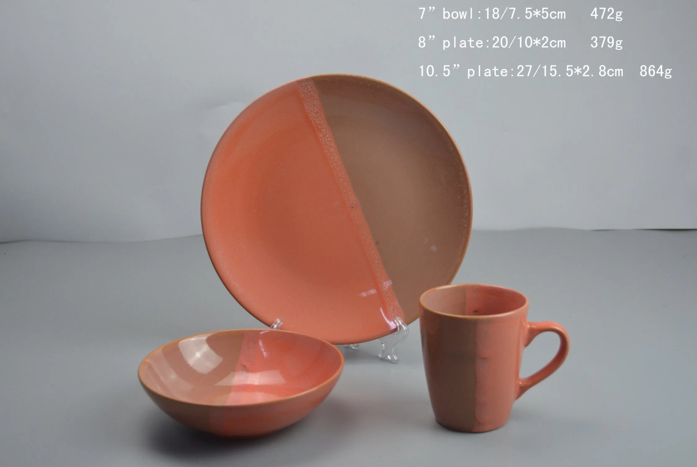 Hot Items Ceramic Dinner Set Kiln Change Porcelain with Color Glaze Tableware