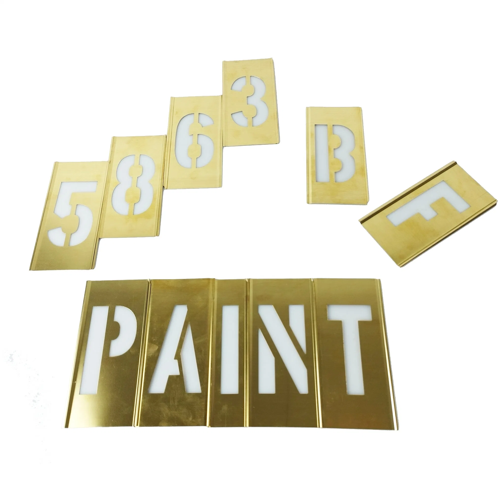 Painting by Number & Figure. Custom Shaped Metal Number&Figure Painting Brass Interlock Stencil