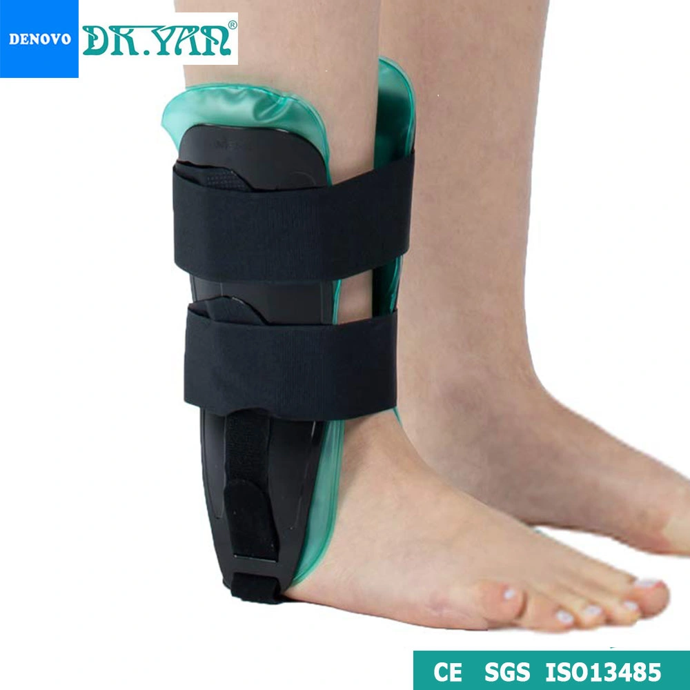 Adjustable Rigid Stirrup Ankle Splint with Air and Gel for Sprains