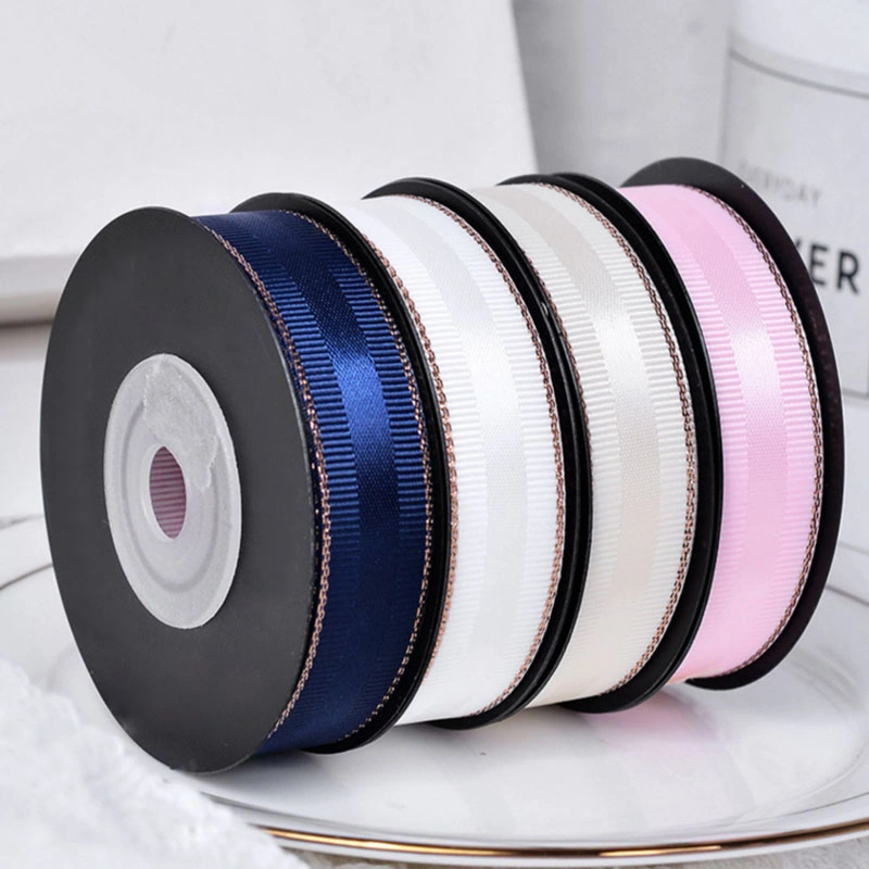 Factory Hot Sale Polyester Nylon Custom Satin Grosgrain Organza Ribbon for Gift Packing Christmas Decoration