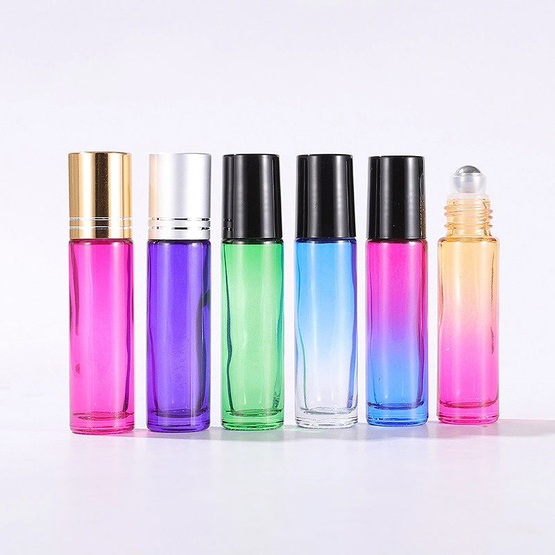 10ml Wholesale/Supplier Transparent Amber Blue Glass Perfume Bottle Essential Oil Roll on Bottle