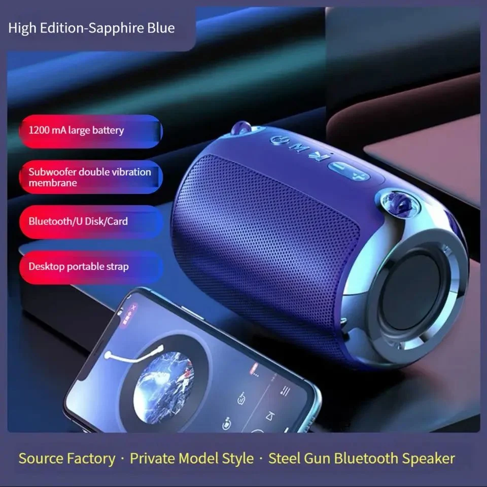 Outdoor Subwoofer Portable FM Radio Mini Soundbar Wireless Speaker with USB and TF Card