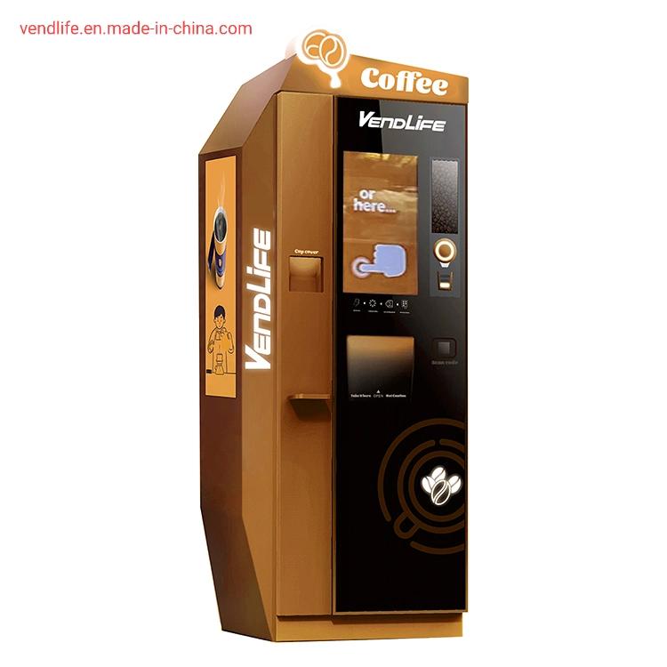 Máquina de Venda Directa de Café Ecrã Táctil Máquina de Venda Directa (Máquina de Venda Directa) totalmente automática Exterior Maquina Expenddedora máquinas de venda de café para máquinas de venda automática de café