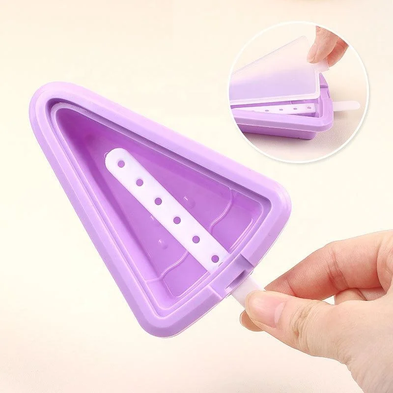 Wholesale/Supplier Price Food Grade DIY Easy-Release Kitchen Popsicle Tools Silicone Ice Tray Mould Silicone Ice Cream Mold with Cover