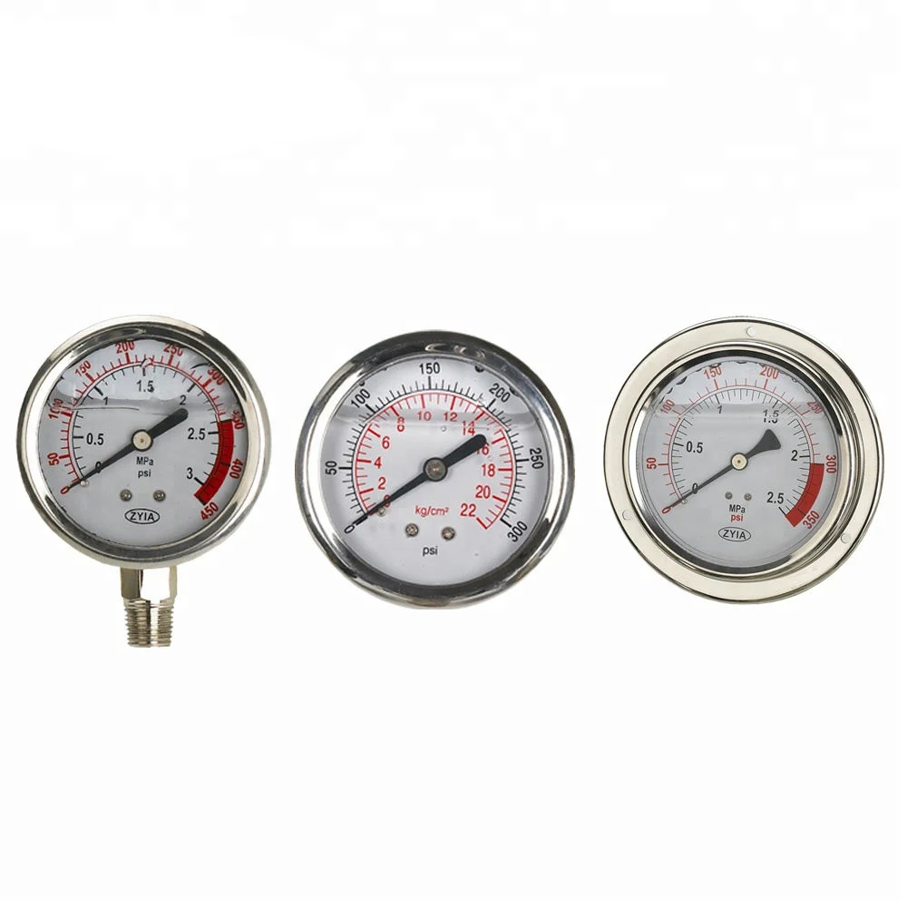 High quality/High cost performance  Threaded Connection Stainless Steel Vacuum Pressure Gauge