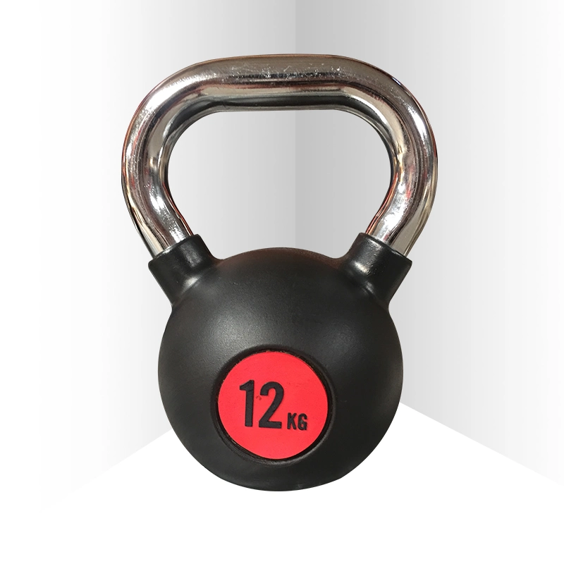 Neue Lieferung für China Gravity Black Gusseisen Pudergummi Beschichtete Kettlebell