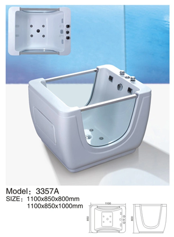 Simple Design White Color Children Bathtub for Baby