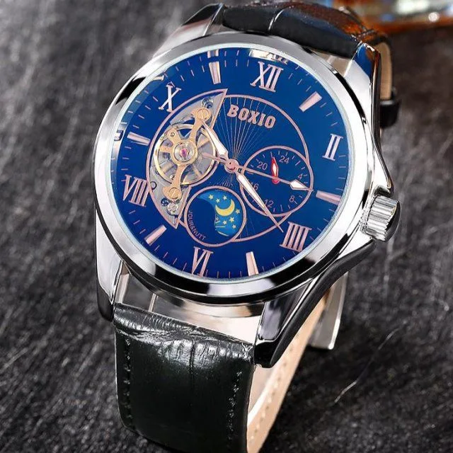 Luxury Mechanical Watch New Leisure Hollow Mechanical Watch Designer Fine Steel Students Waterproof.