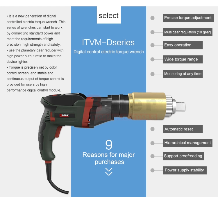 Precision Torque Adjustment Electric Tool Electric Torque Range- Straight Version