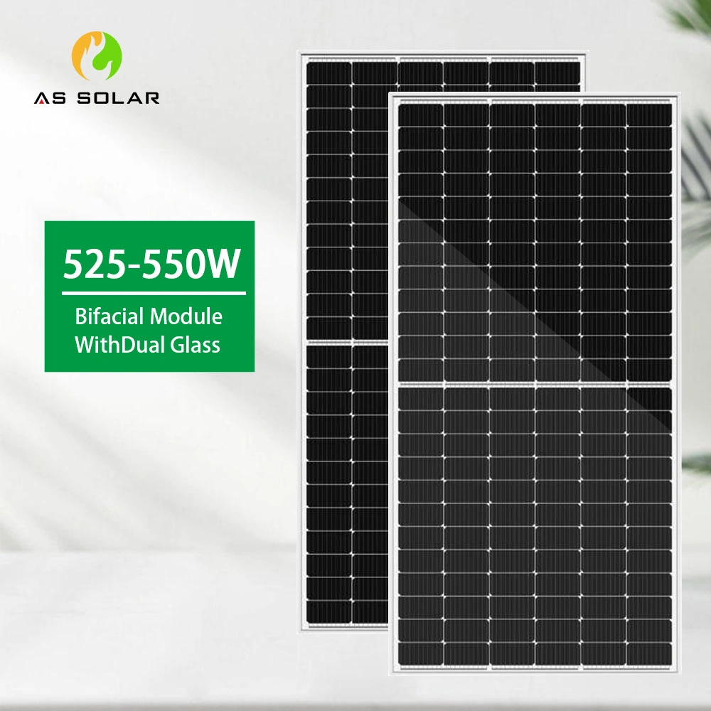 550W Tier 1 Topcon Half Cell 16bb Monocrystaline Bifacial Double Class PV Solar Module Panel with 182mm Cells