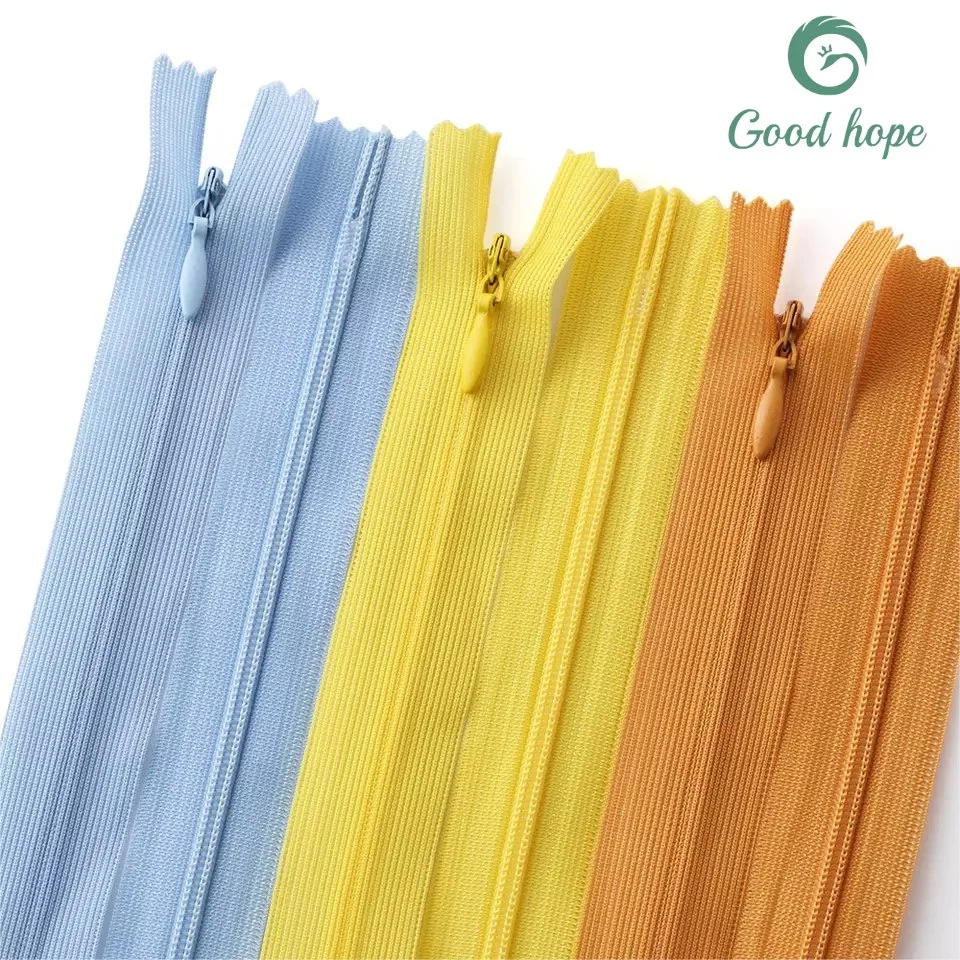 Wholesale/Supplier Factory Colorful Reversible Invisible Zipper Hidden Teeth 3# Nylon Zipper for Garments