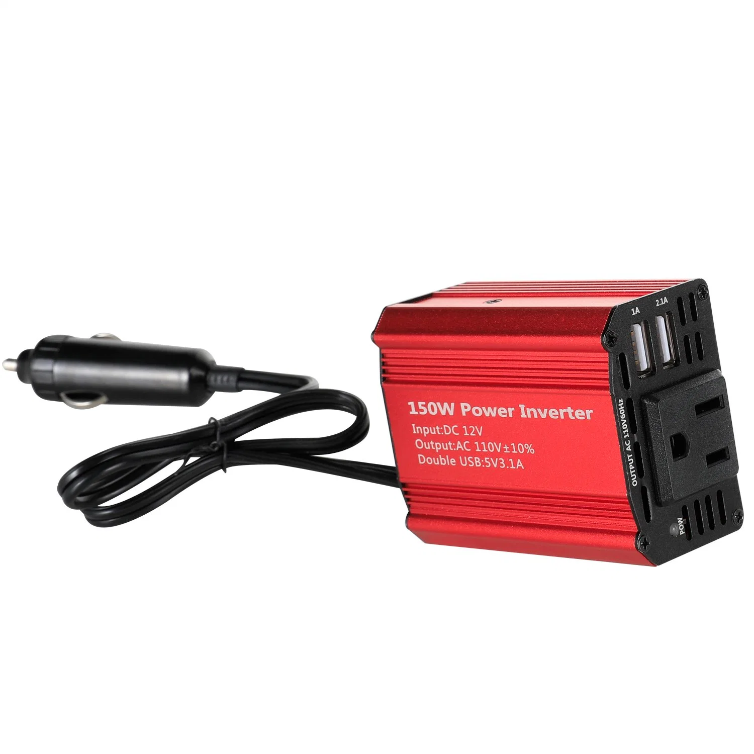 Mini Tragbare DC 12V bis AC 110V 150W Auto Power Inverter-Ladegerät