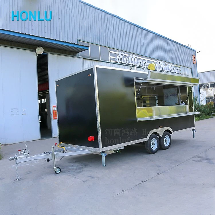 Fast Food Trailer Flattop Grill with 2 Burners and 2 Ovens for Sale