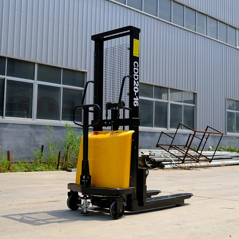 Hot Sale Walkie Type Stacker Electric Forklift Reach Walk Behind