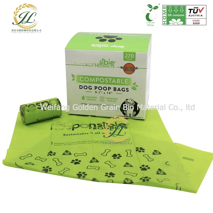 Cornstarch Made Eco Friendly 100% Biodegradable Dog Poop Bag, Pet Waste Dog