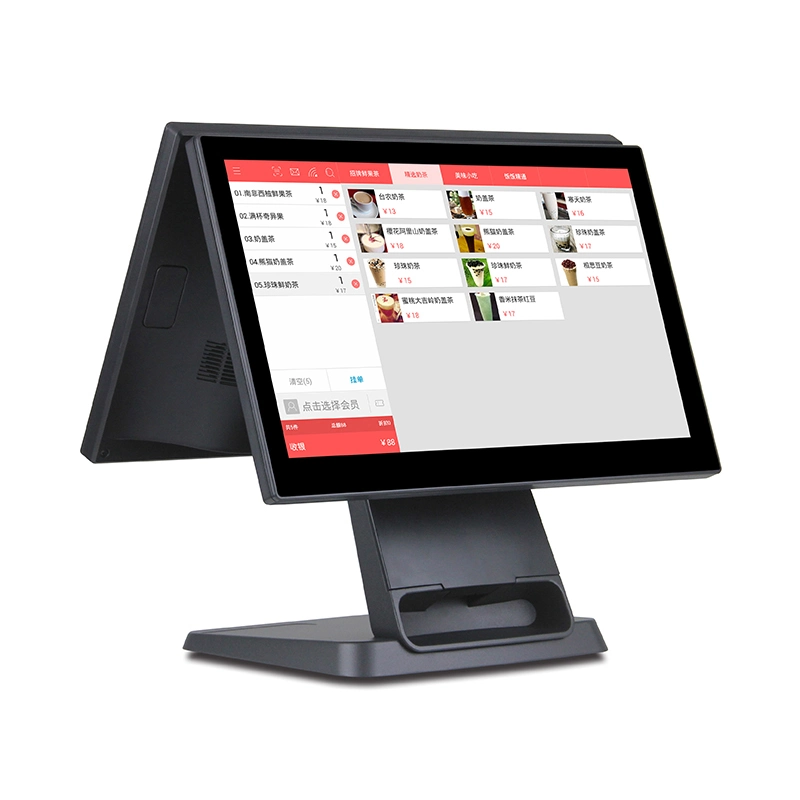 Günstige Preis 15,6''Display-System Dual-Bildschirm Touch Tablet POS-System