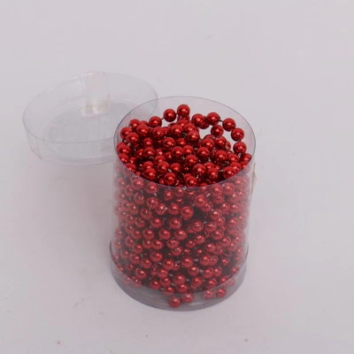 Whole Sale Christma Tree Decorative 8mm*5m Round PS Material Bead Garland