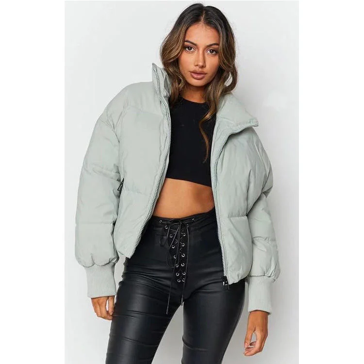 Fashion Cotton-Padded Coat Women's Loose Warm Short Style Winter Puffer Jacket