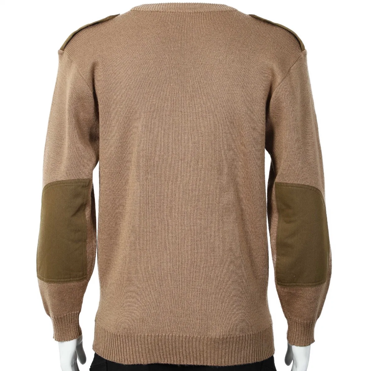 Military Army Style O-Neck Khaki Tactical Mens Sweater