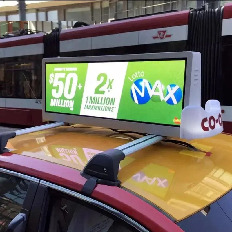 HD P3.076 Impermeável carro à prova de táxi de Telhado de Sinal LED Display LED de táxi de publicidade do Veículo