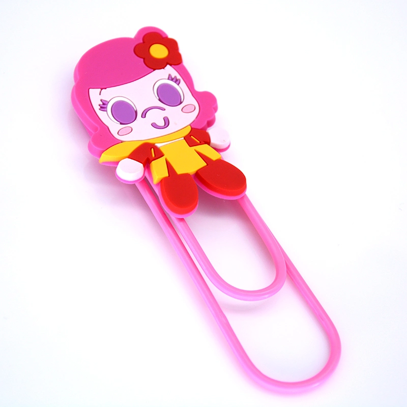 Factory Custom Made Fashion Stationery Gift Manufacturer Customized Plastic Office Decoration Gifts Bespoke Wholesale/Supplier Soft PVC Cartoon Bookmark