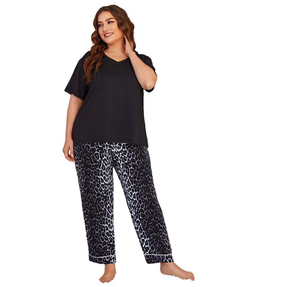 Ensemble de pyjamas pour femmes en taille plus, vêtements de nuit pour femmes, ensembles de shorts de pyjama pour femmes