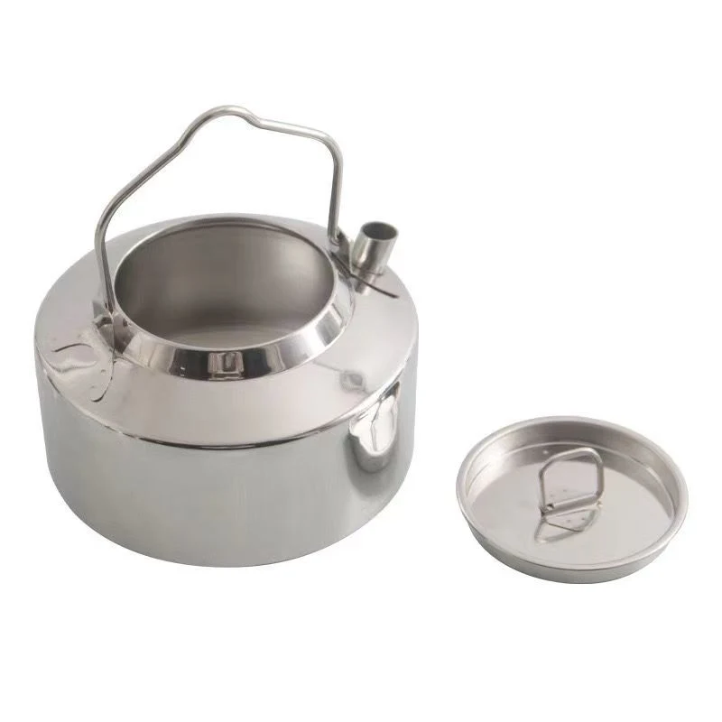 Zhongte Steel Kettle Stainless Steel Boiling Water Camping Teapot for Outdoor