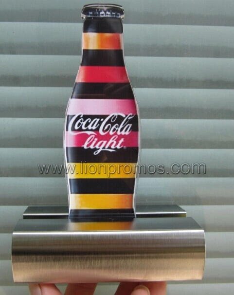 Beer Bottle Shape Stainless Steel Menu Holder