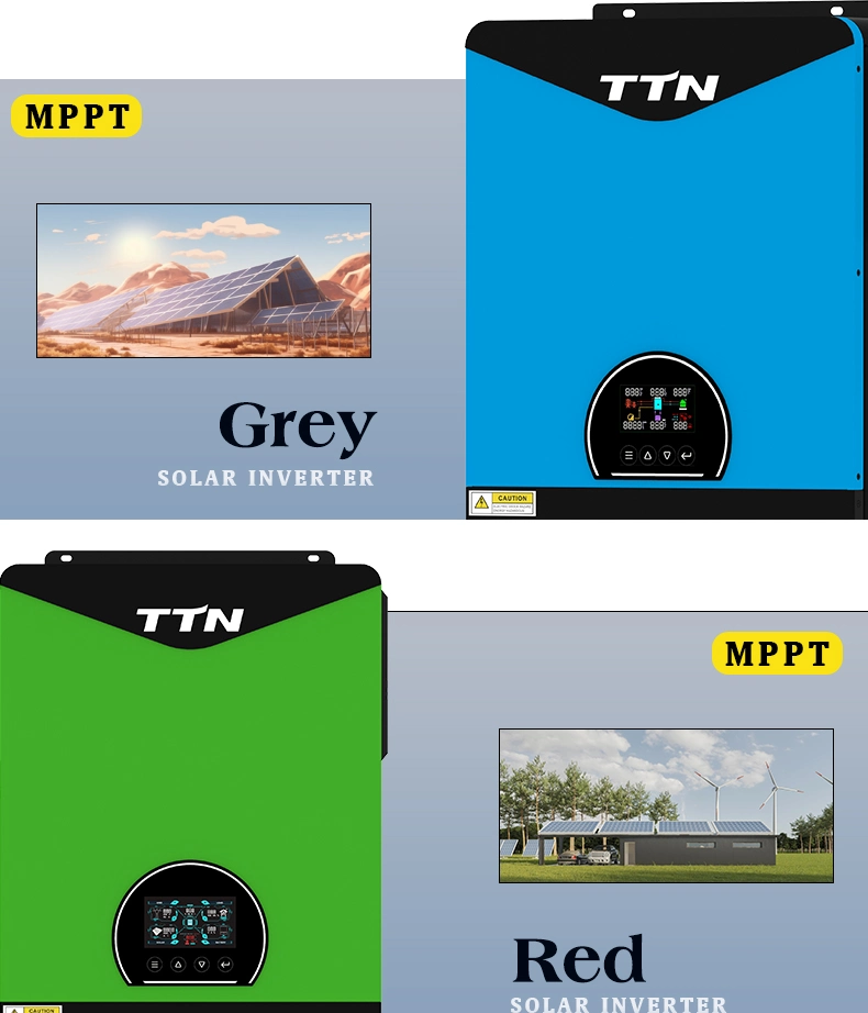 TTN Dual Output incorporado em carregamento Solar de 120 a MPPT de 3/4 kw Inversor solar