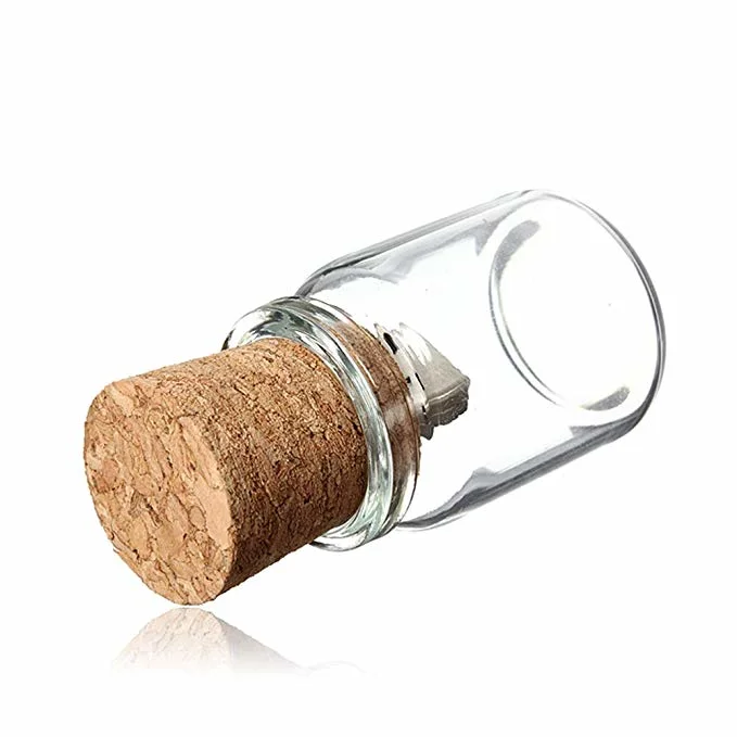 Creative Gifts Glass Drifting Bottle Wooden USB 2.0 Flash Pen Drive Wooden Cork USB Flash Drive