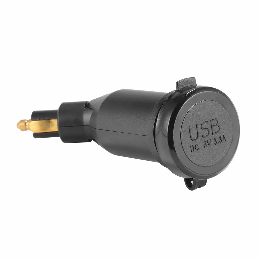 DIN 3,3A Motorcycle Waterproof adaptador de alimentación doble USB cargador con Encendedor de cigarrillos para BMW Hella DIN Motor