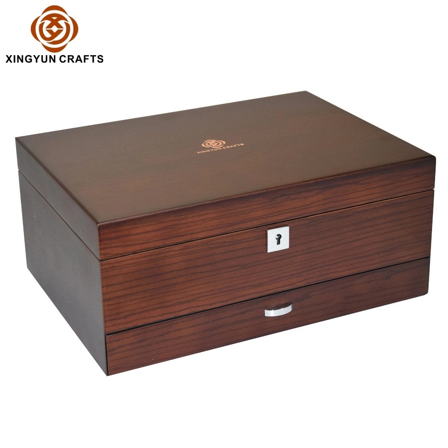 Luxury Wooden Craft Gifts Jewelry Case Large Capacity Gift Package Organizer Box 3 Layers Drawer