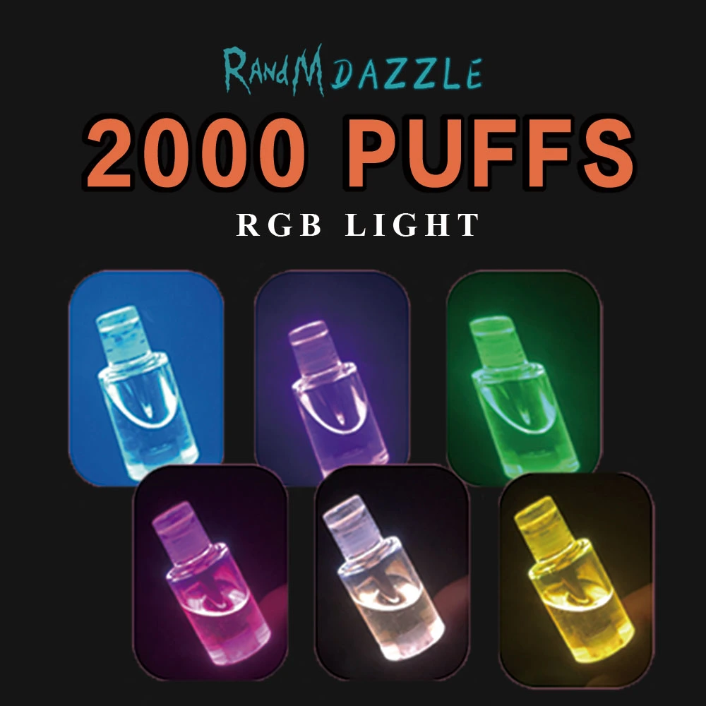 2022 تخفيضات كبيرة حقيقية على R و M Dazzle 2000 نفخة قلم القرد 7 ألوان ضوء RGB