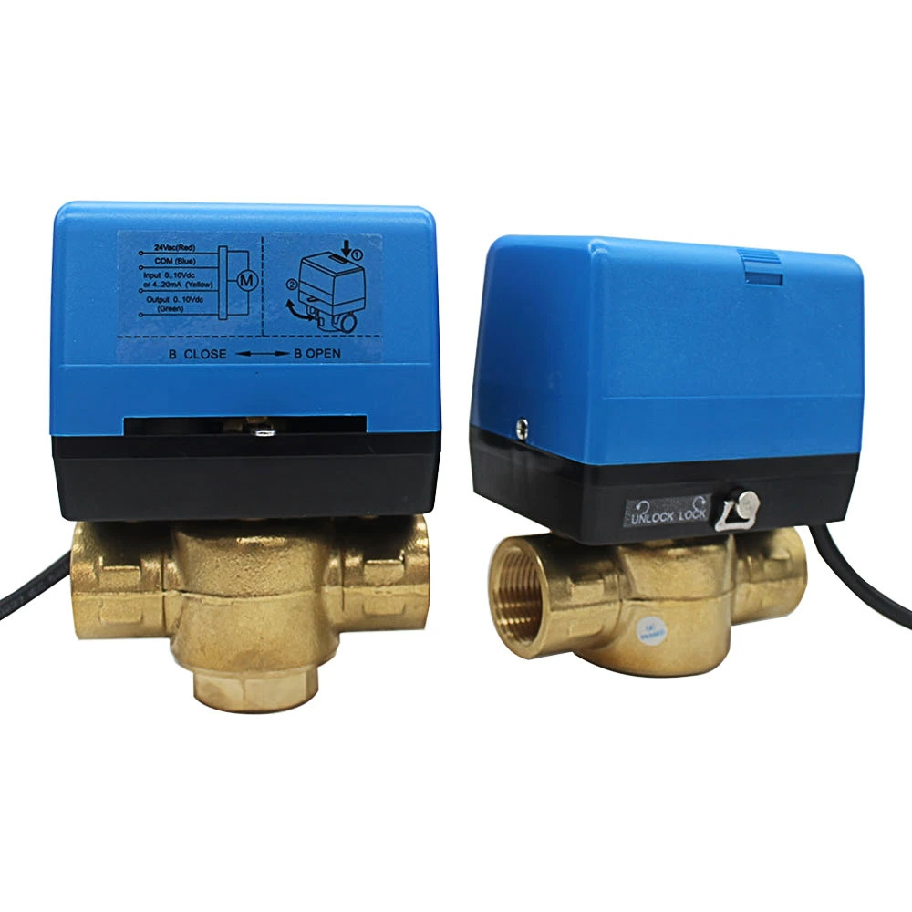 Motorized Valve Manufacturer 4-20mA DN15 Modulating Water Valve for HVAC System