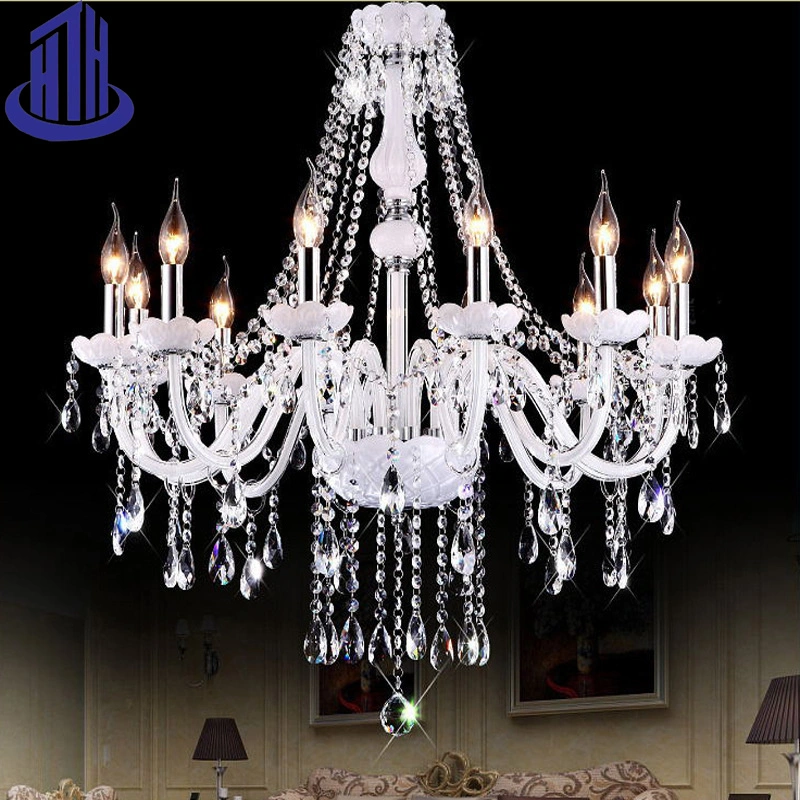 9K Cristal Blanco romántico estilo Jardín tradicional colgante Chandelier (7010)