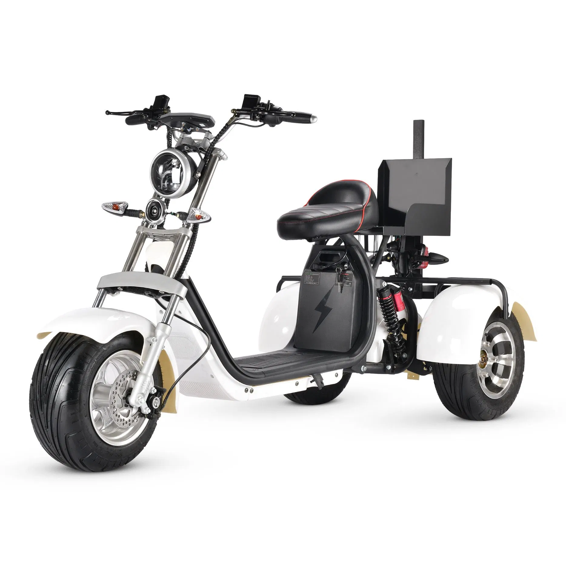 China concesionario Haley 3 ruedas Moto de 60V 12Tres Wheeler Citycoco triciclo moto Scooter eléctrica Trike adulto