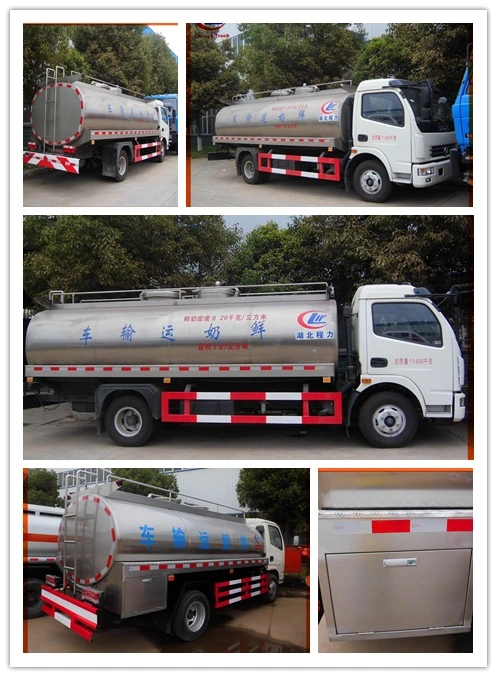 China Suppiler Dongfeng Sinotruk Stainless Steel Volume 5cbm-40cbm Milk Tank Truck