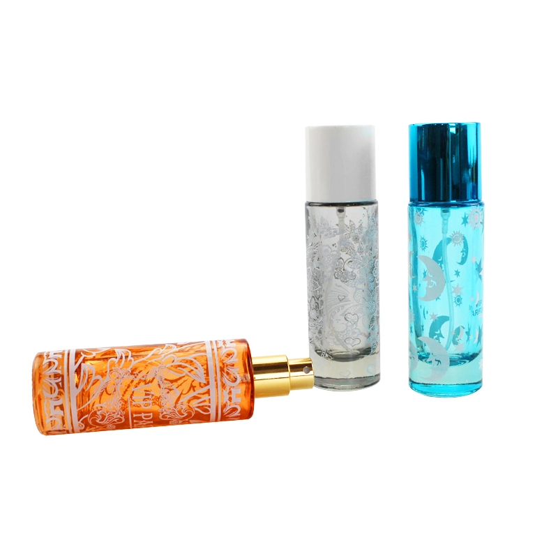 Relieve de vidrio de color 30ml Perfume Pulverizador de perfume fresco