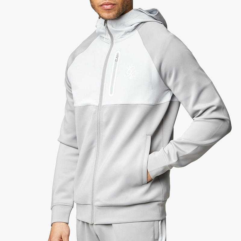 Wholesale/Supplier Male Sports Tracksuits Set Custom Men Zipper up Hoodie Trajes de sudor de running para gimnasio