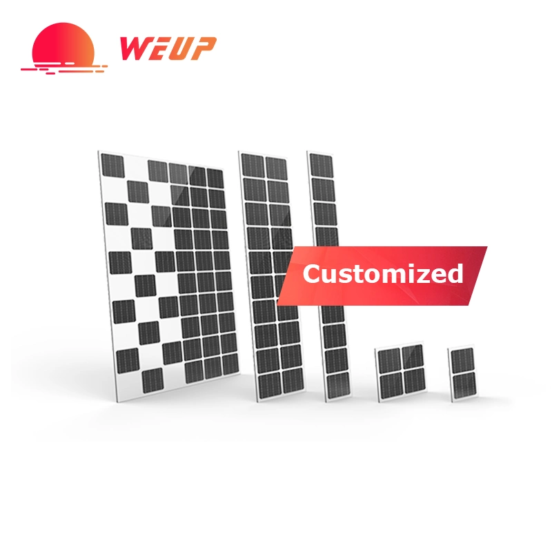 Weup transparente personalizado de alta eficiencia 360W 370W 380W edificio integrado PV vidrio de panel solar