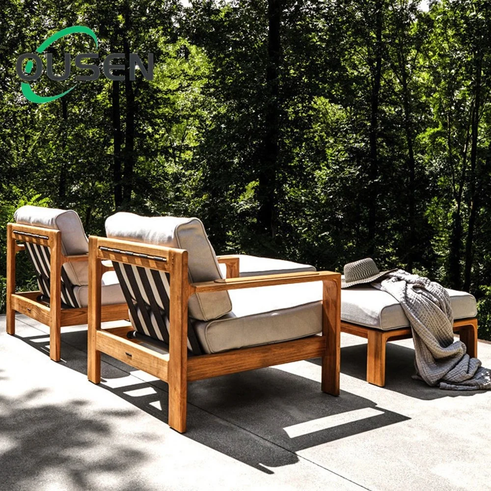 L'extérieur Jardin canapé combinaison définie Villa Terrasse Loisirs Hôtel de meubles en bois solide