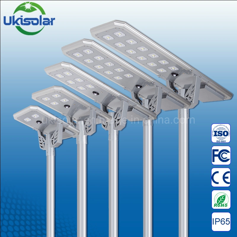 Ukisolar الألومنيوم Shell Solar LED الضوء الخارجي 100 واط 120 واط أخضر مصابيح شارع الطاقة