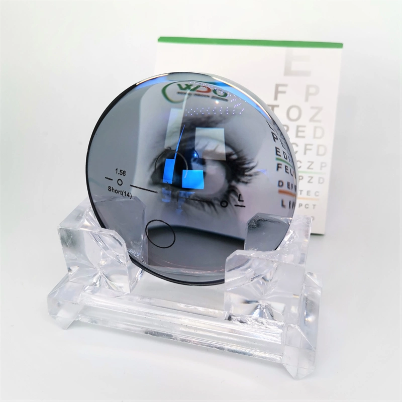 China Lens Manufacturer 1.56 Progressive Photochromic Blue Cut UV++ Blue Coating Hmc Optical Lens