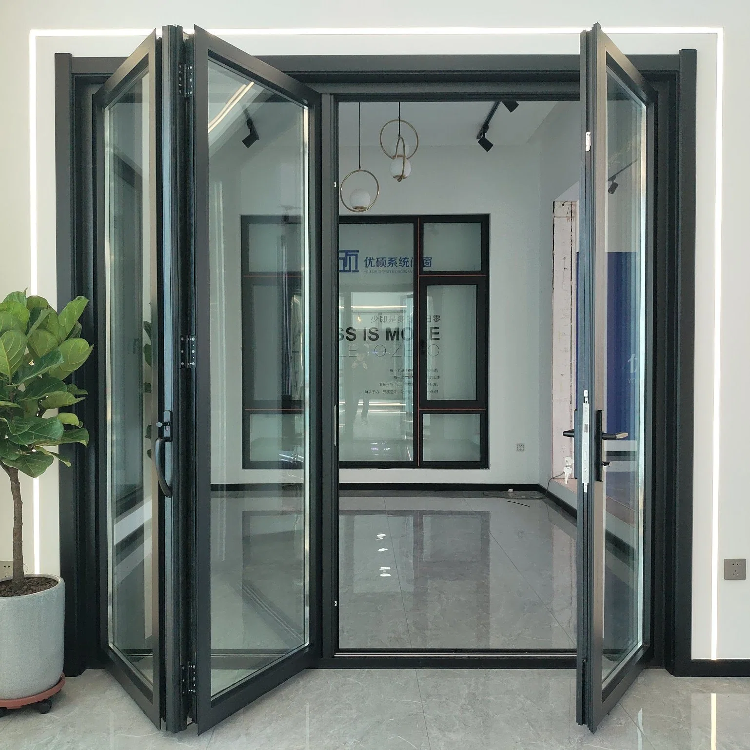 Puertas correderas de aluminio Cristal Windows último diseño de interiores Patio