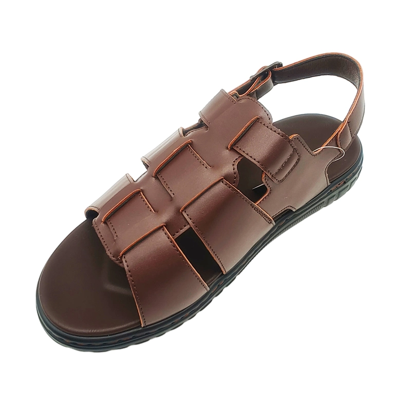 Large Size Beach Summer Leather Men Roman Comfortable Walking Footwear Sandals Male Shoes